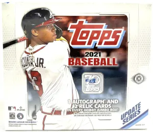 2021 Topps Update Series Baseball Hobby Jumbo Box 10 Packs Per Box, 46 Cards Per Pack