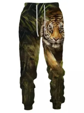 3D Tracksuit Tiger Print Sweat Pants Joggers