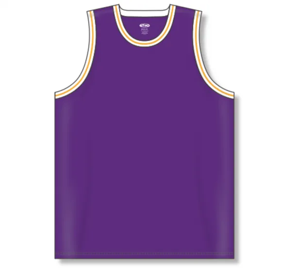 Athletic Knit (AK) B1710A-441 Adult LA Lakers Purple Pro Basketball Jersey