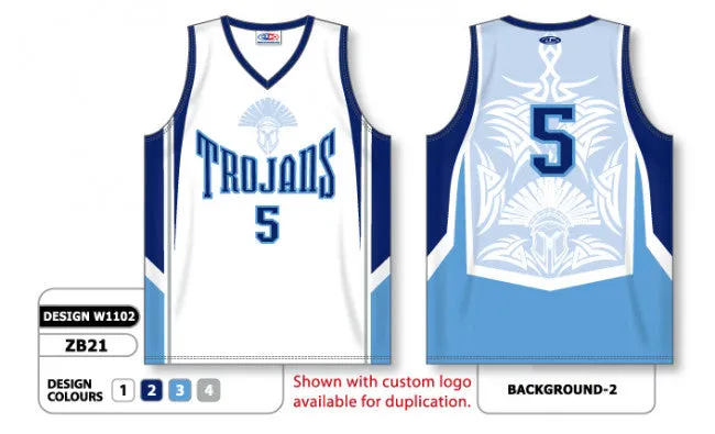 Athletic Knit Custom Sublimated Basketball Jersey Design W1102