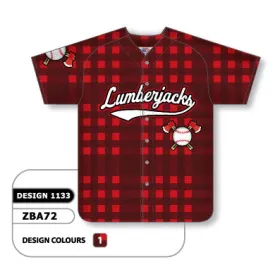 Athletic Knit Custom Sublimated Full Button Baseball Jersey Design 1133