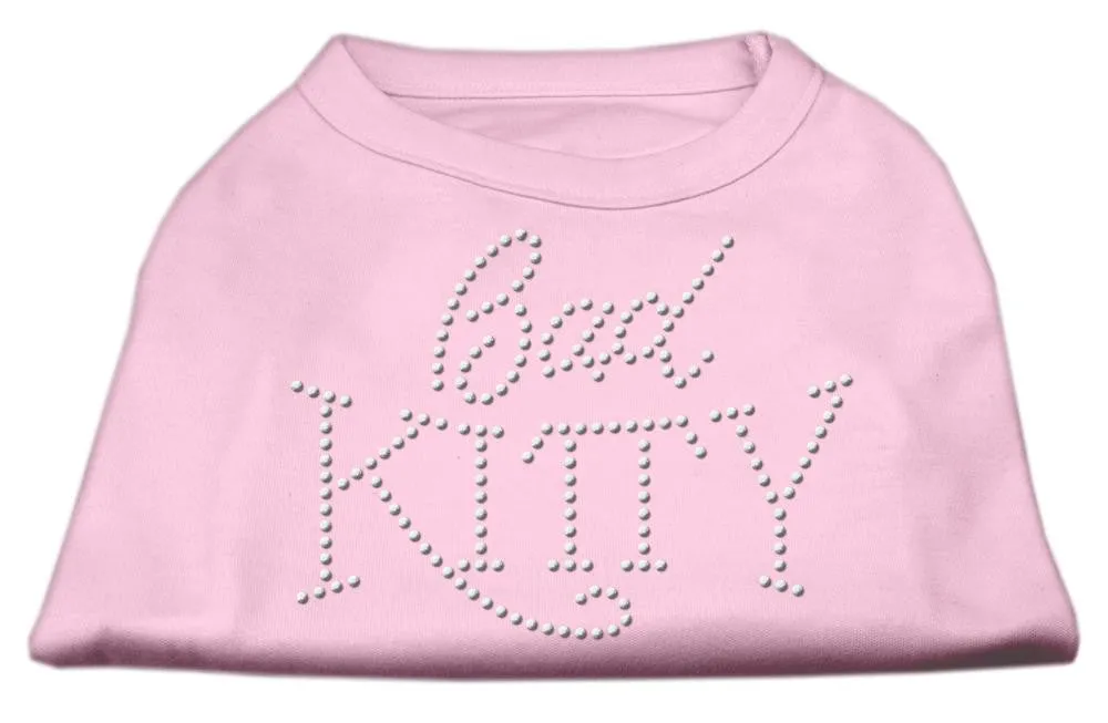 Bad Kitty Rhinestud Shirt Light Pink XS (8)