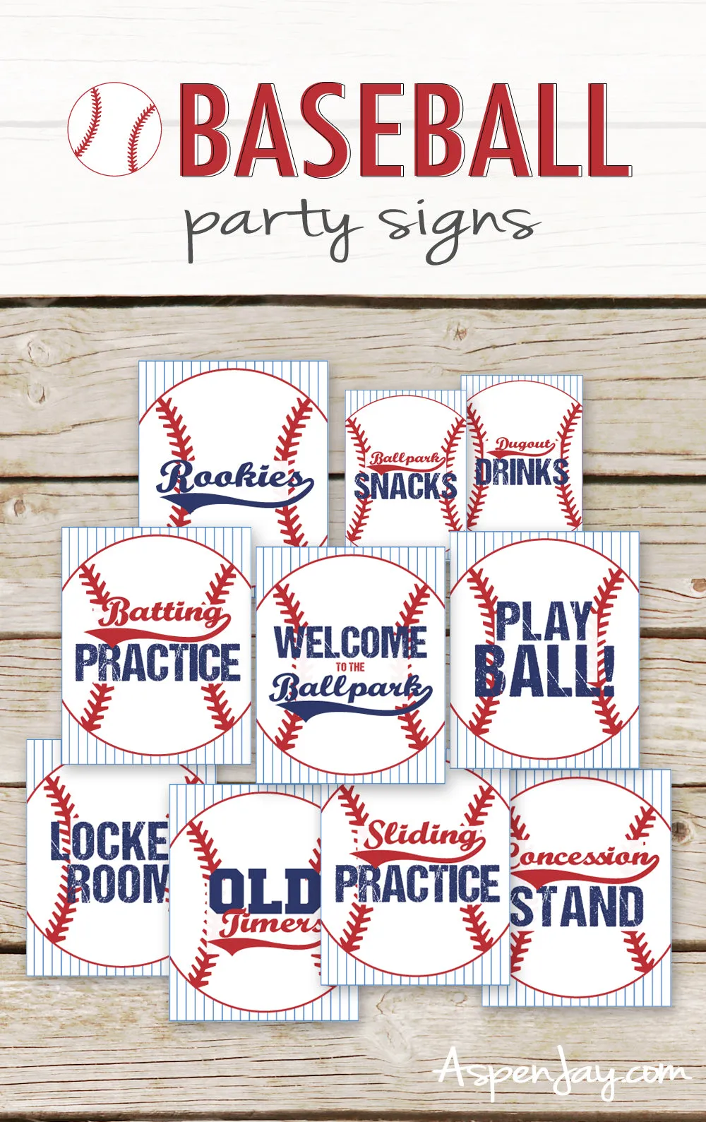 Baseball Party Signs