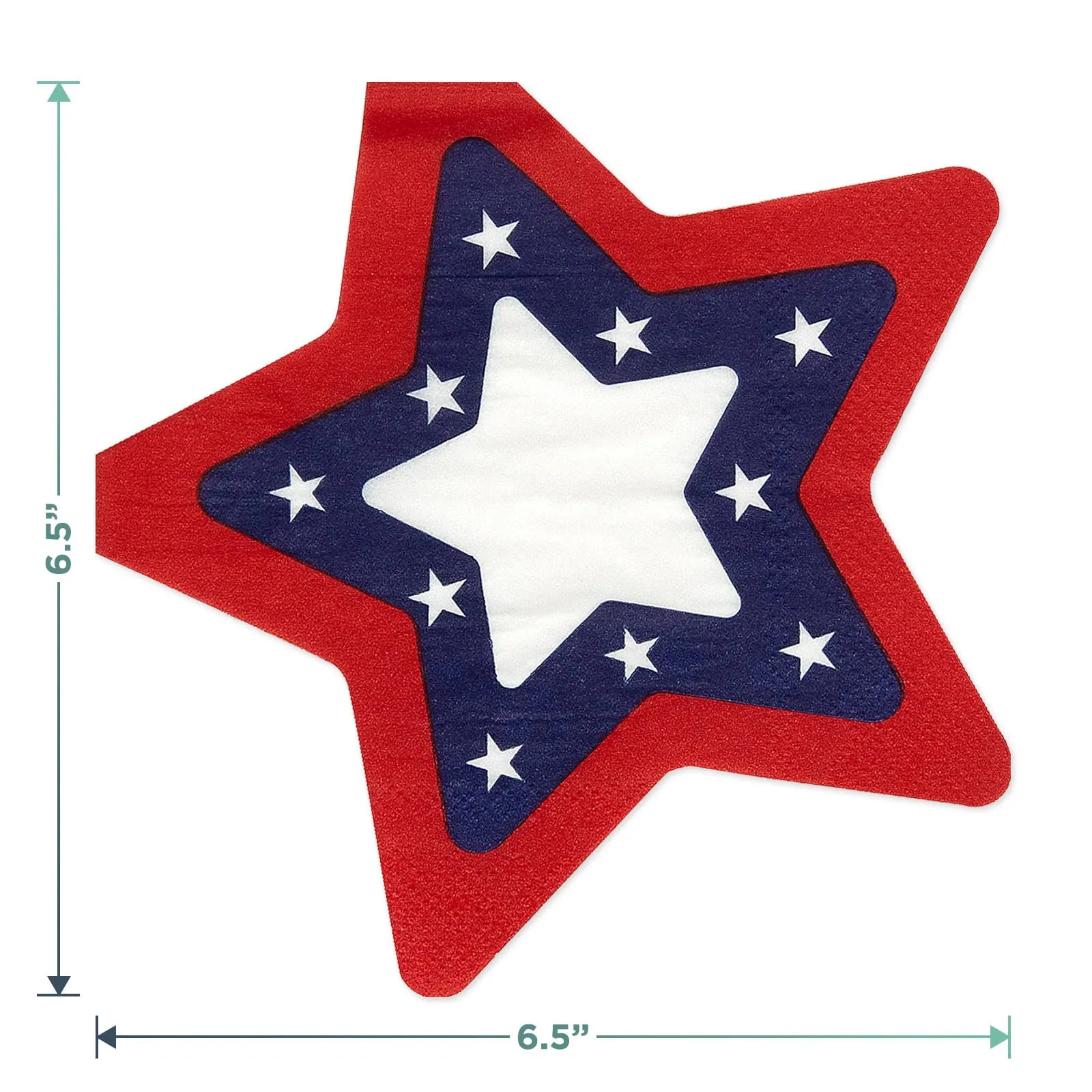 Baseball Party Supplies - All Star Red, White, and Blue Paper Dessert Plates & Star-Shaped Napkins (Serves 16)