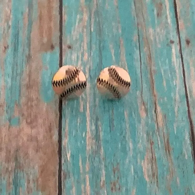 Baseball Stud Earrings