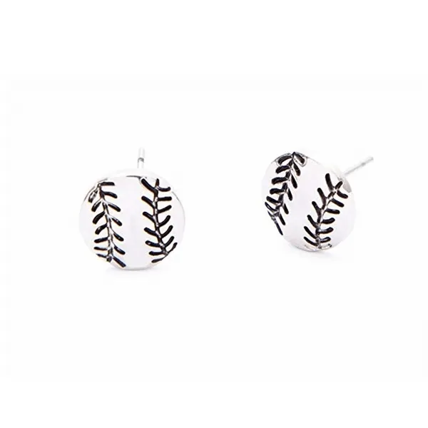 Baseball Stud Earrings