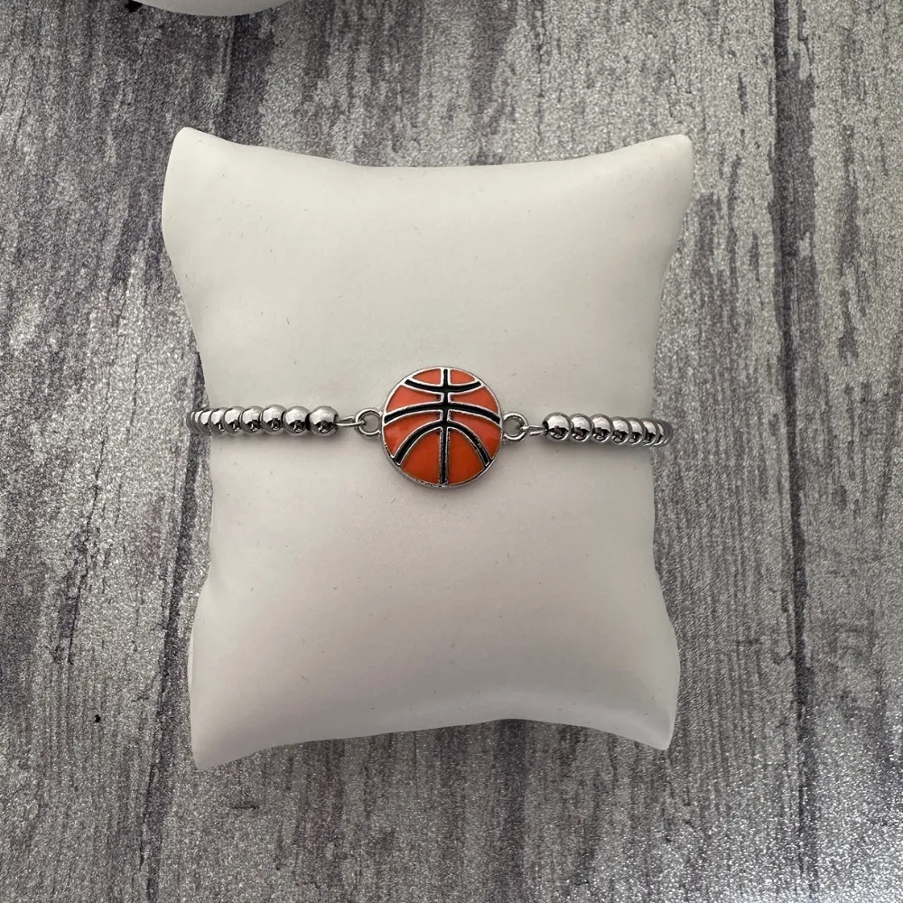 Basketball Beaded Bracelet