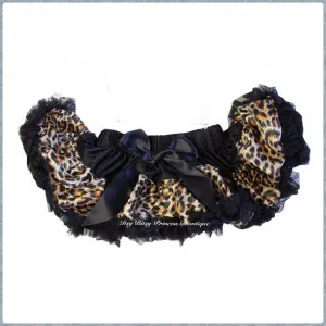 Black Leopard Print Baby Pettiskirt