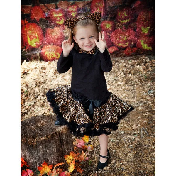 Black Leopard Print Baby Pettiskirt