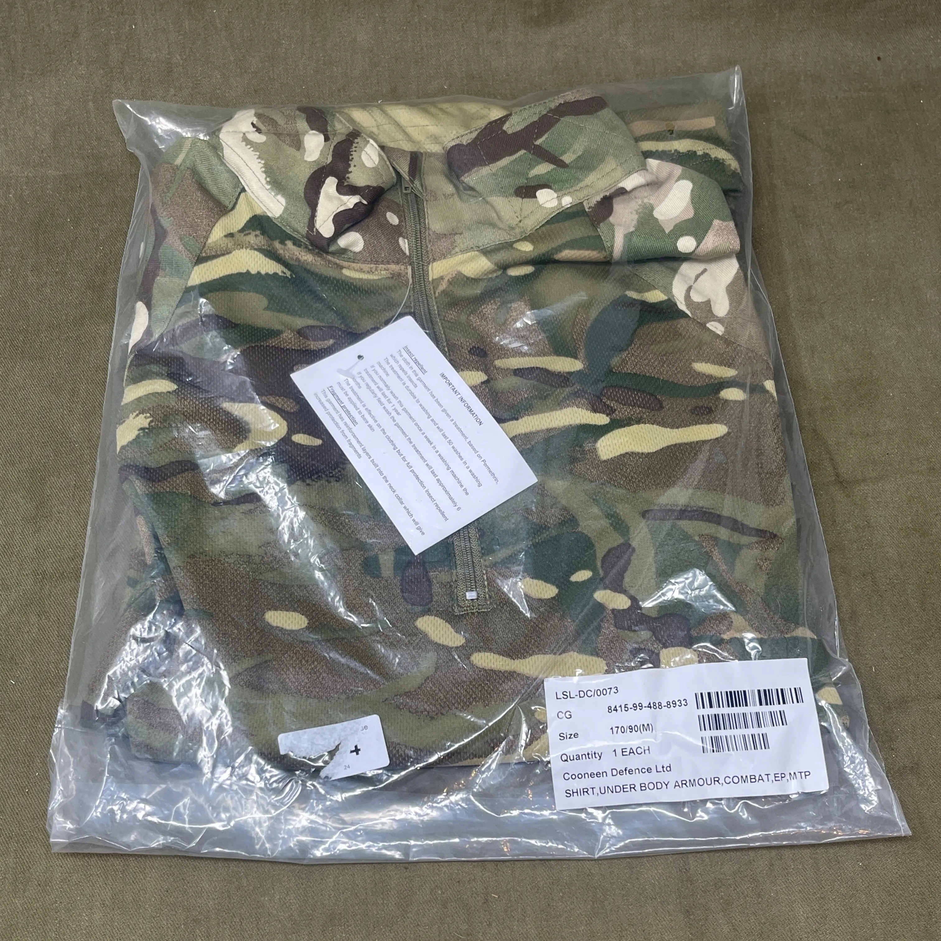 British Army Shirt Under Body Armour Combat Top MTP 170/90