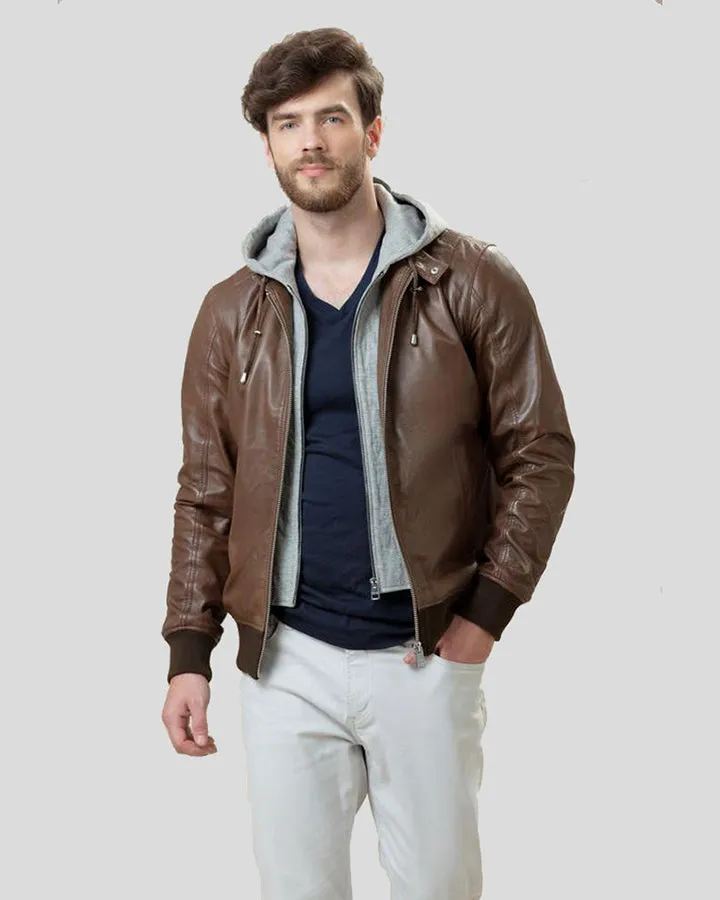 Bruce Brown Bomber Leather Jacket