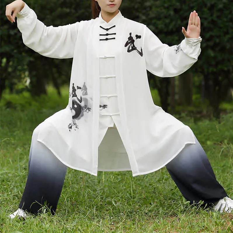 Buddha Stones 3Pcs Yin Yang Tree Tai Chi Spiritual Zen Practice Meditation Prayer Uniform Unisex Clothing Set