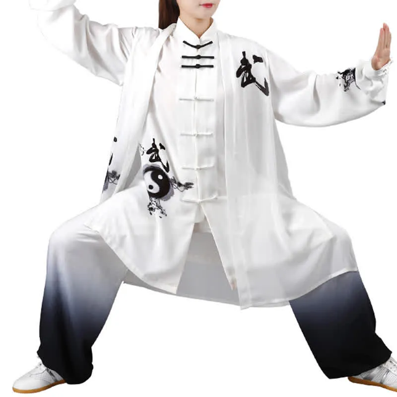 Buddha Stones 3Pcs Yin Yang Tree Tai Chi Spiritual Zen Practice Meditation Prayer Uniform Unisex Clothing Set