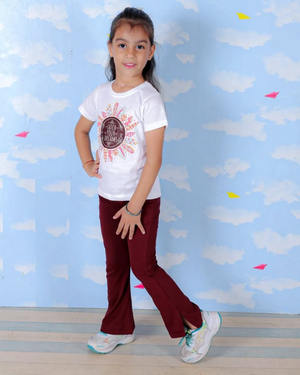 Catch Your Dreams Girls Top And Flared Pant Set