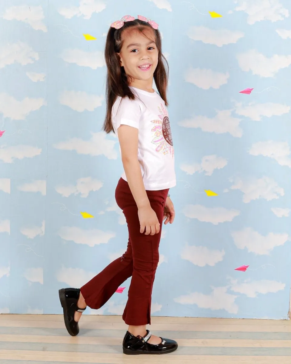 Catch Your Dreams Girls Top And Flared Pant Set