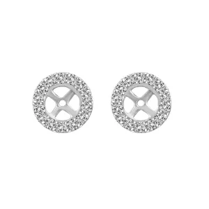 Classic Round Diamond Stud Jackets 1/6ct