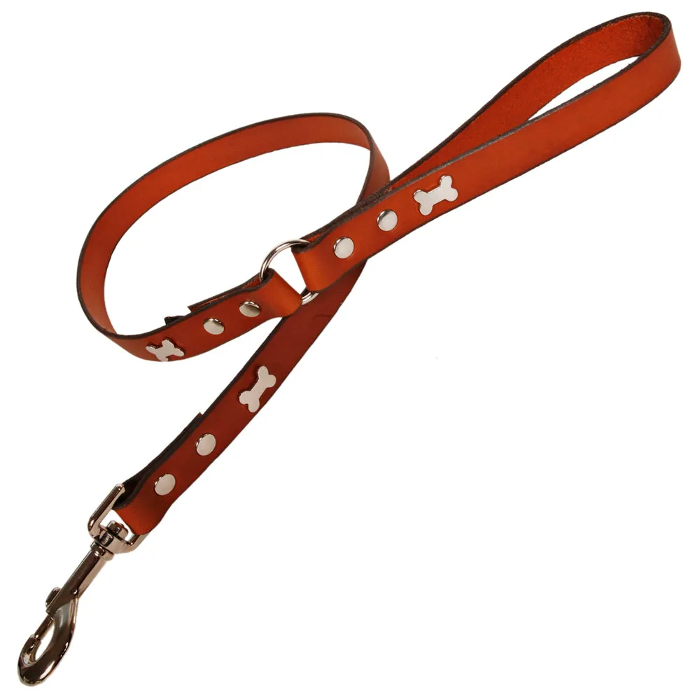 Creature Clothes Tan Leather Dog Leads