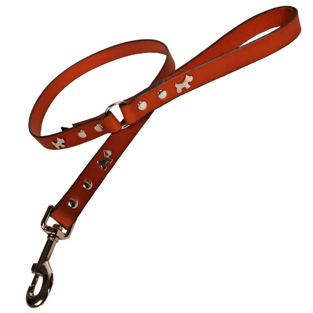 Creature Clothes Tan Leather Dog Leads