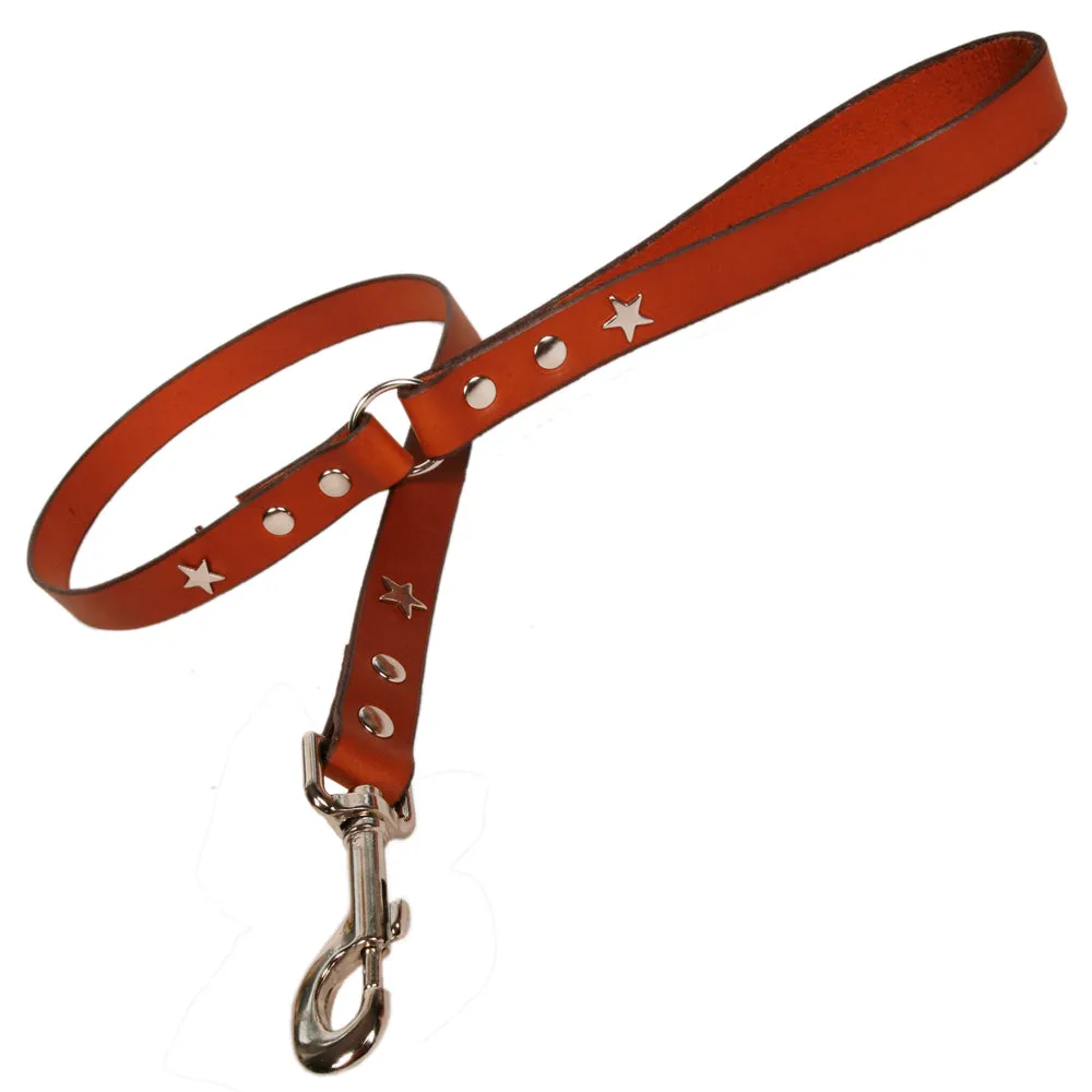 Creature Clothes Tan Leather Dog Leads