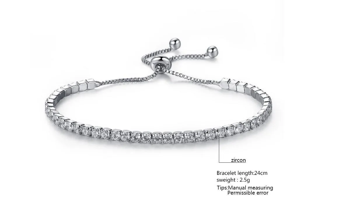 Cubic Zirconia Tennis Bracelet for Women