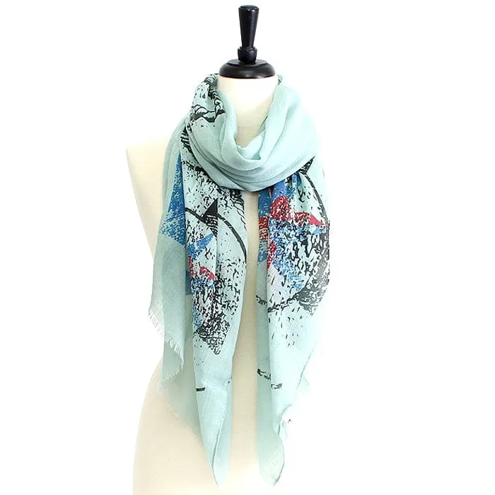 FA-1412 Anchor Print  Scarf