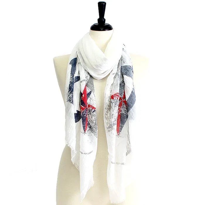 FA-1412 Anchor Print  Scarf