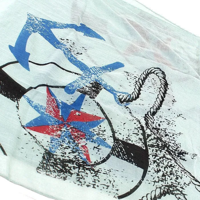 FA-1412 Anchor Print  Scarf