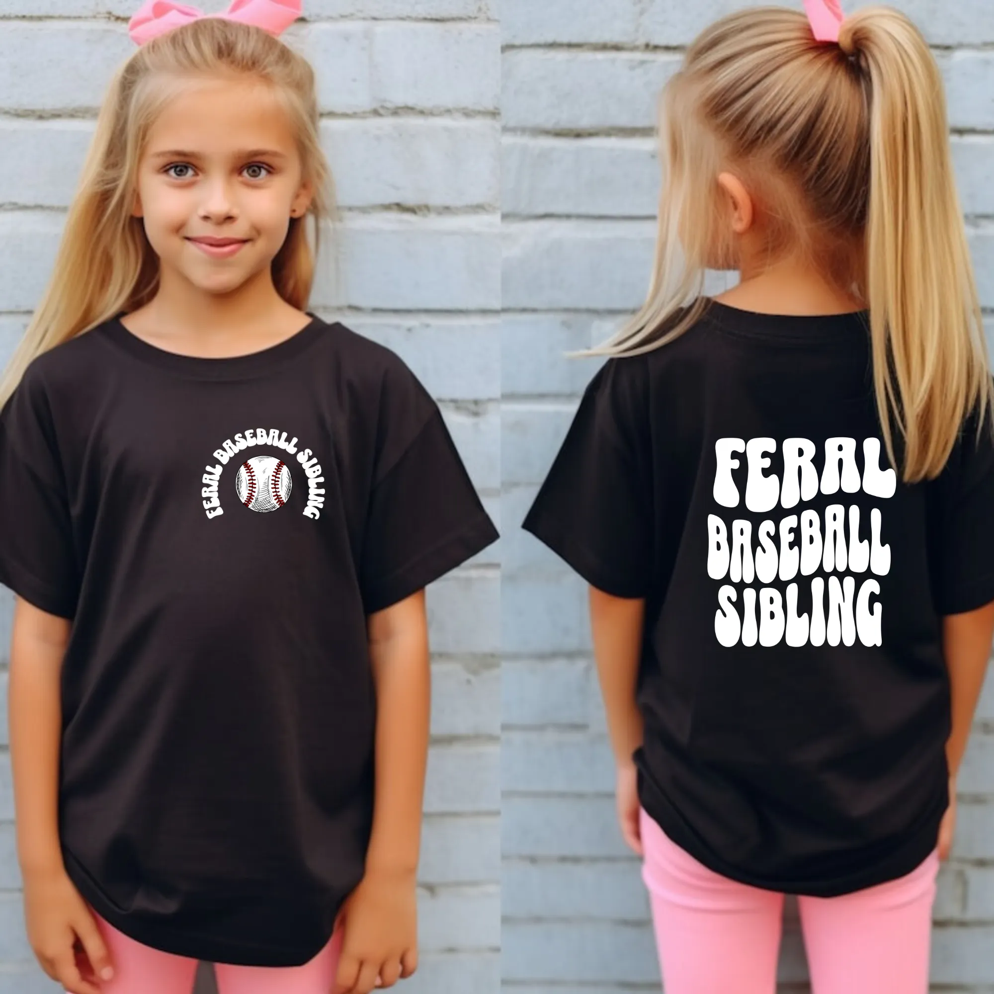 Feral Baseball Sibling | Funny Baseball Shirt