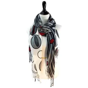 FS1191WH Abstract Viscose Scarf