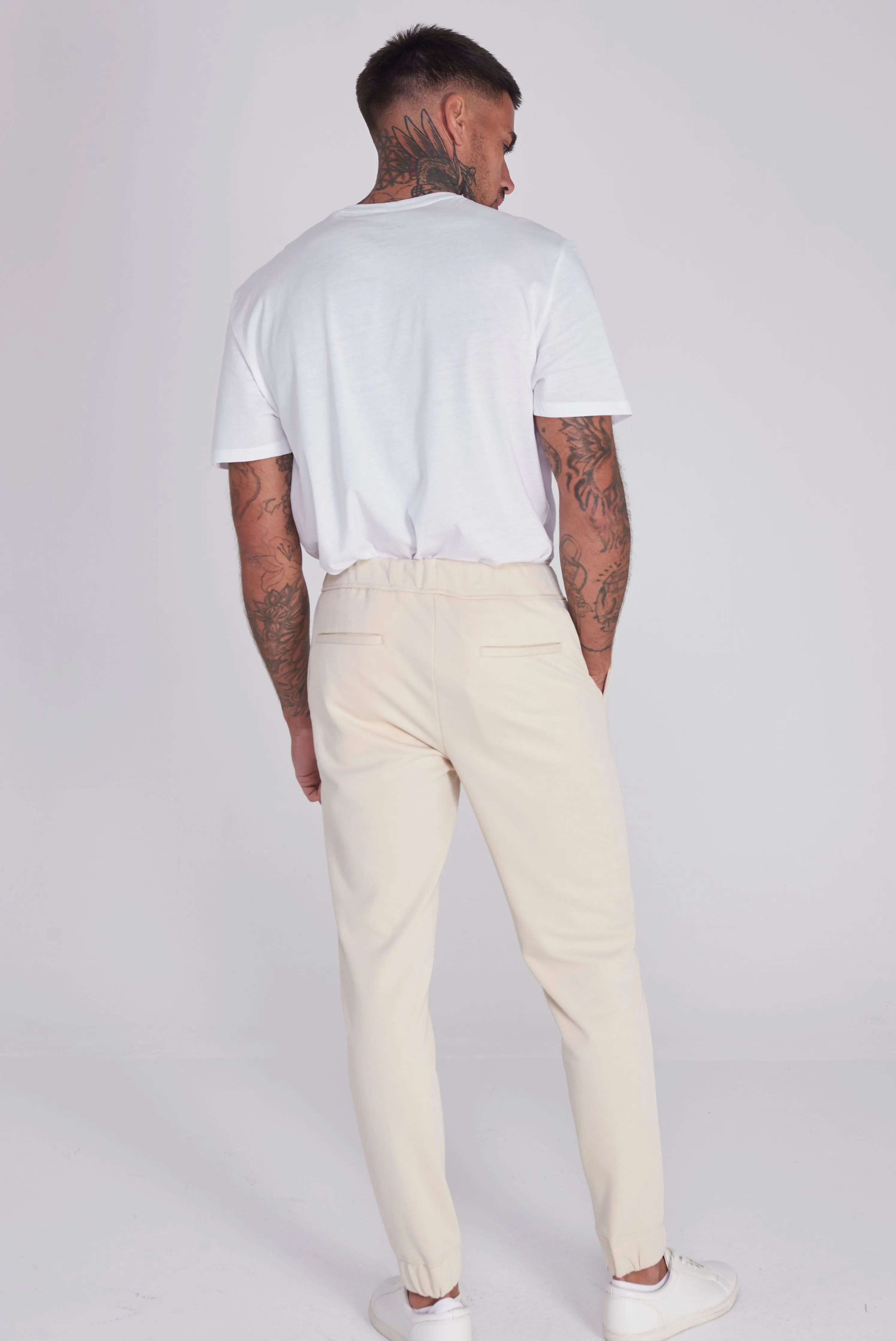 Gisborne Cotton Trouser in Oatmeal