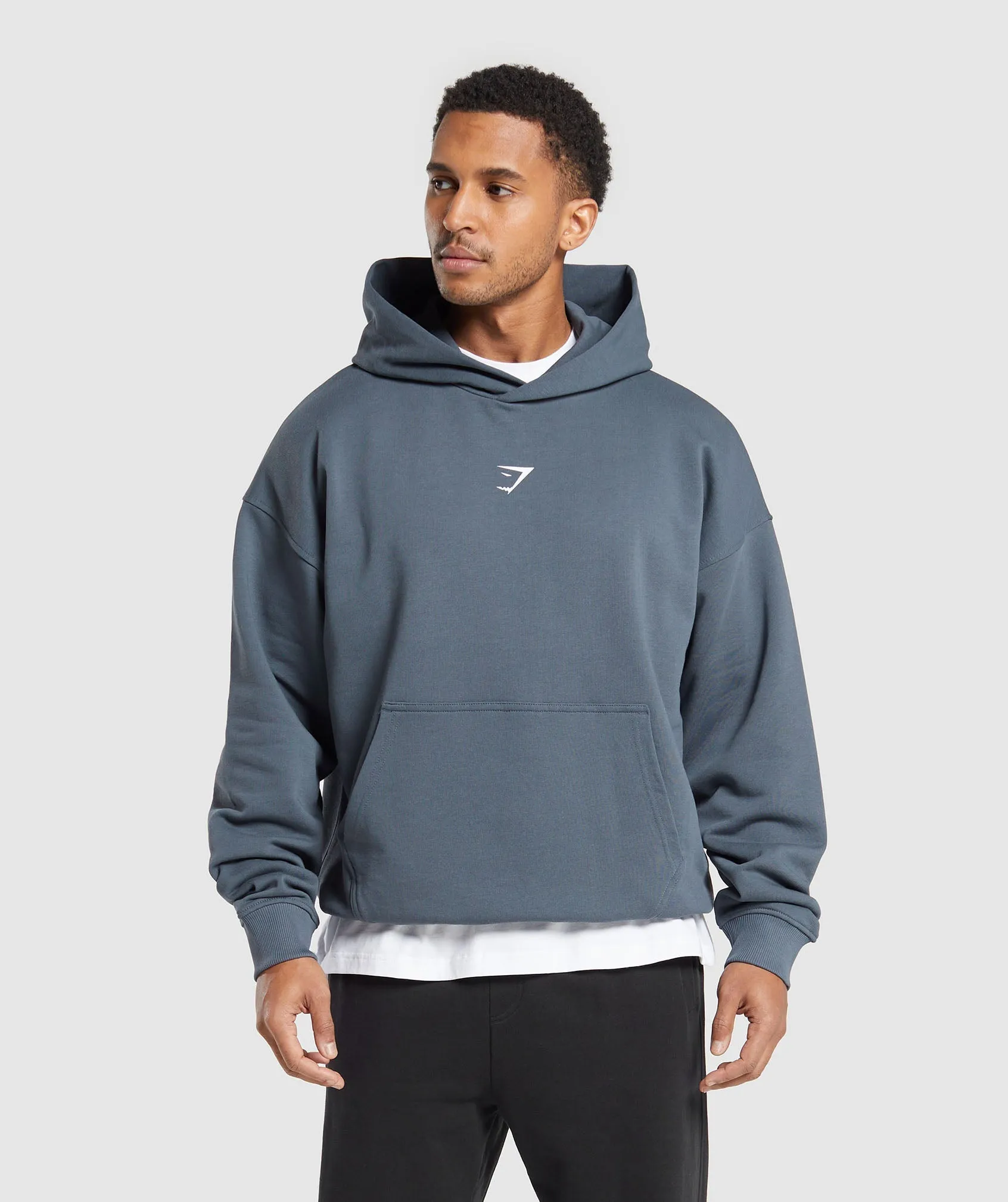 Gymshark Built in the UK Hoodie - Titanium Blue