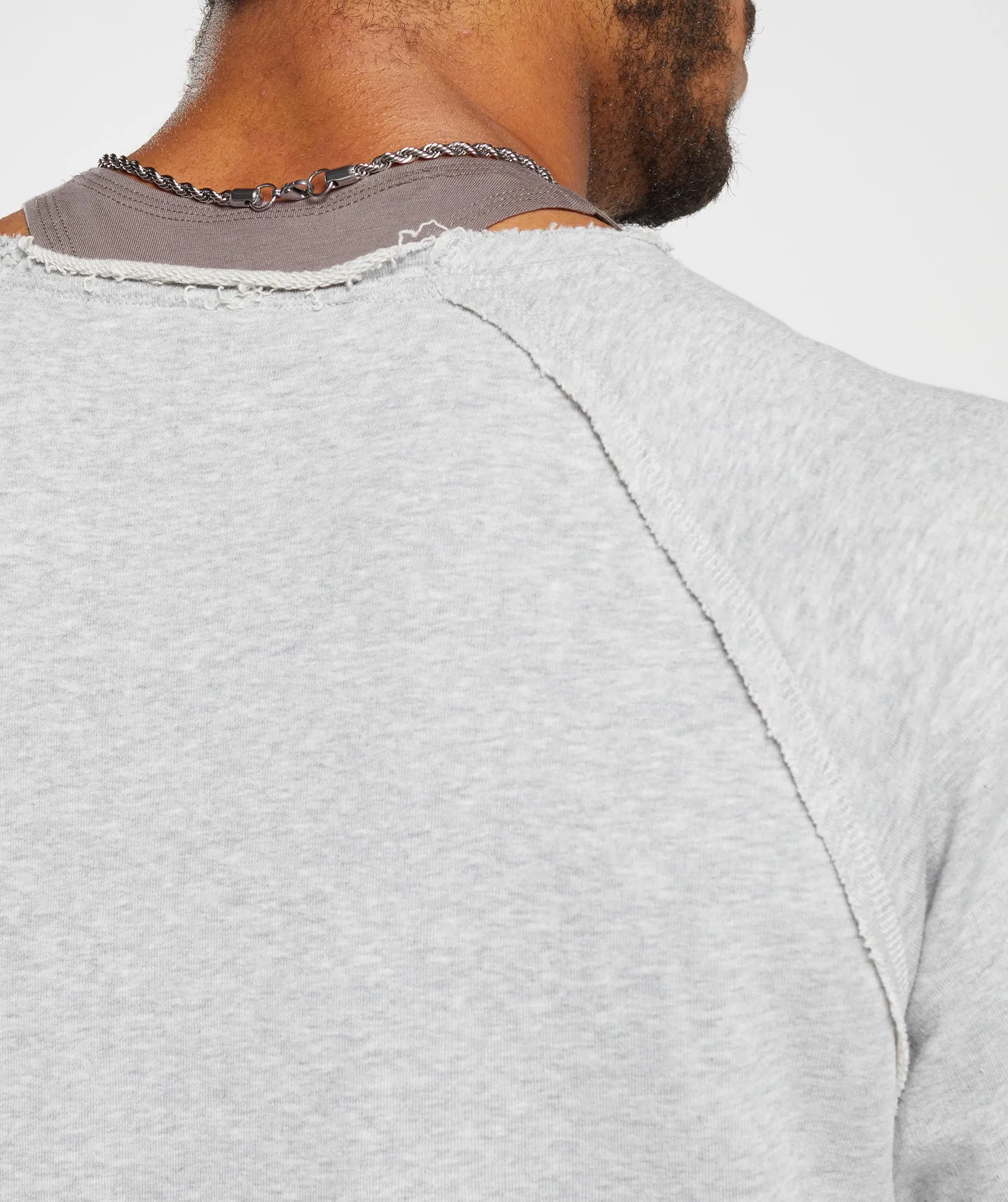 Gymshark Legacy Rag Top - Light Grey Marl