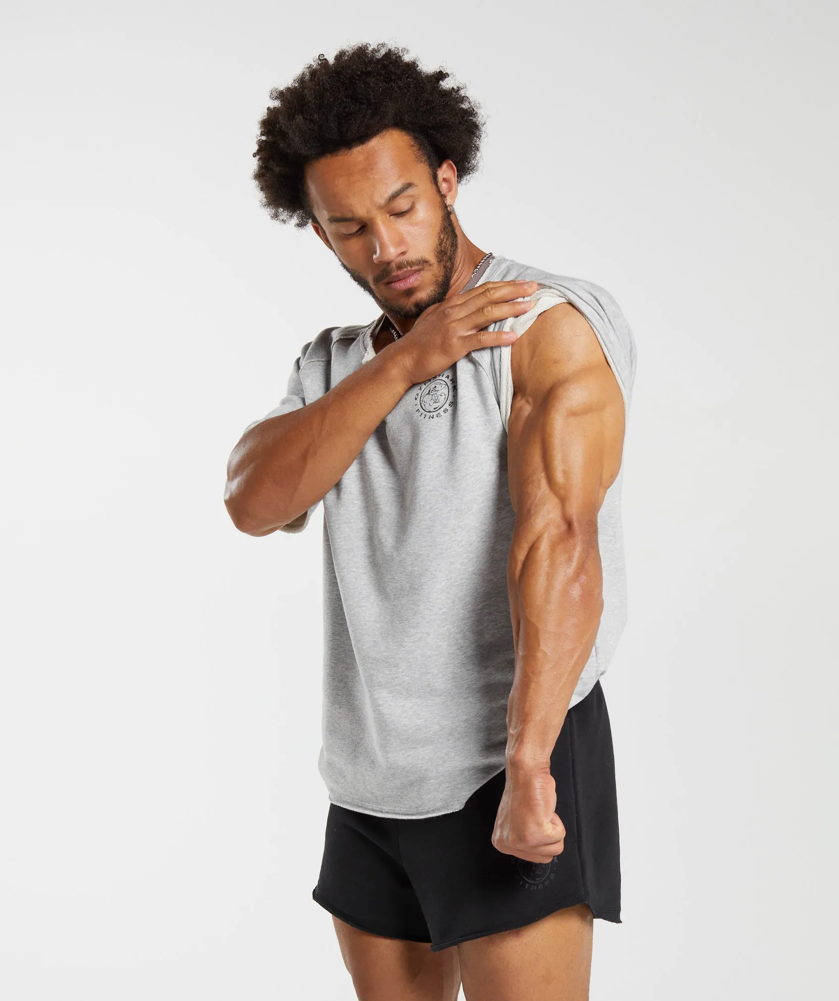 Gymshark Legacy Rag Top - Light Grey Marl