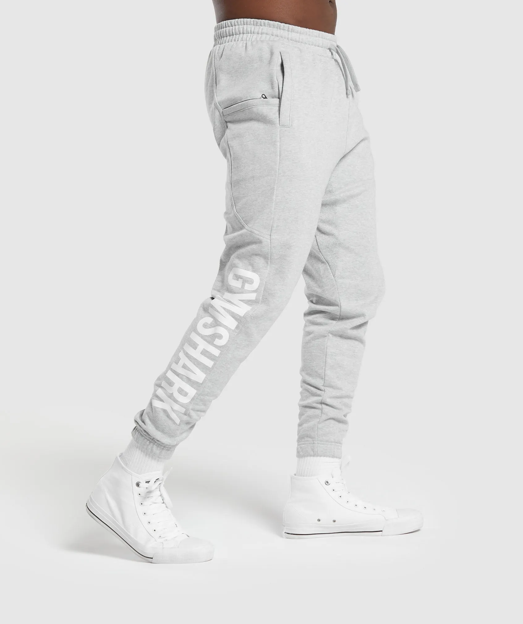 Gymshark Power Joggers - Light Grey Core Marl