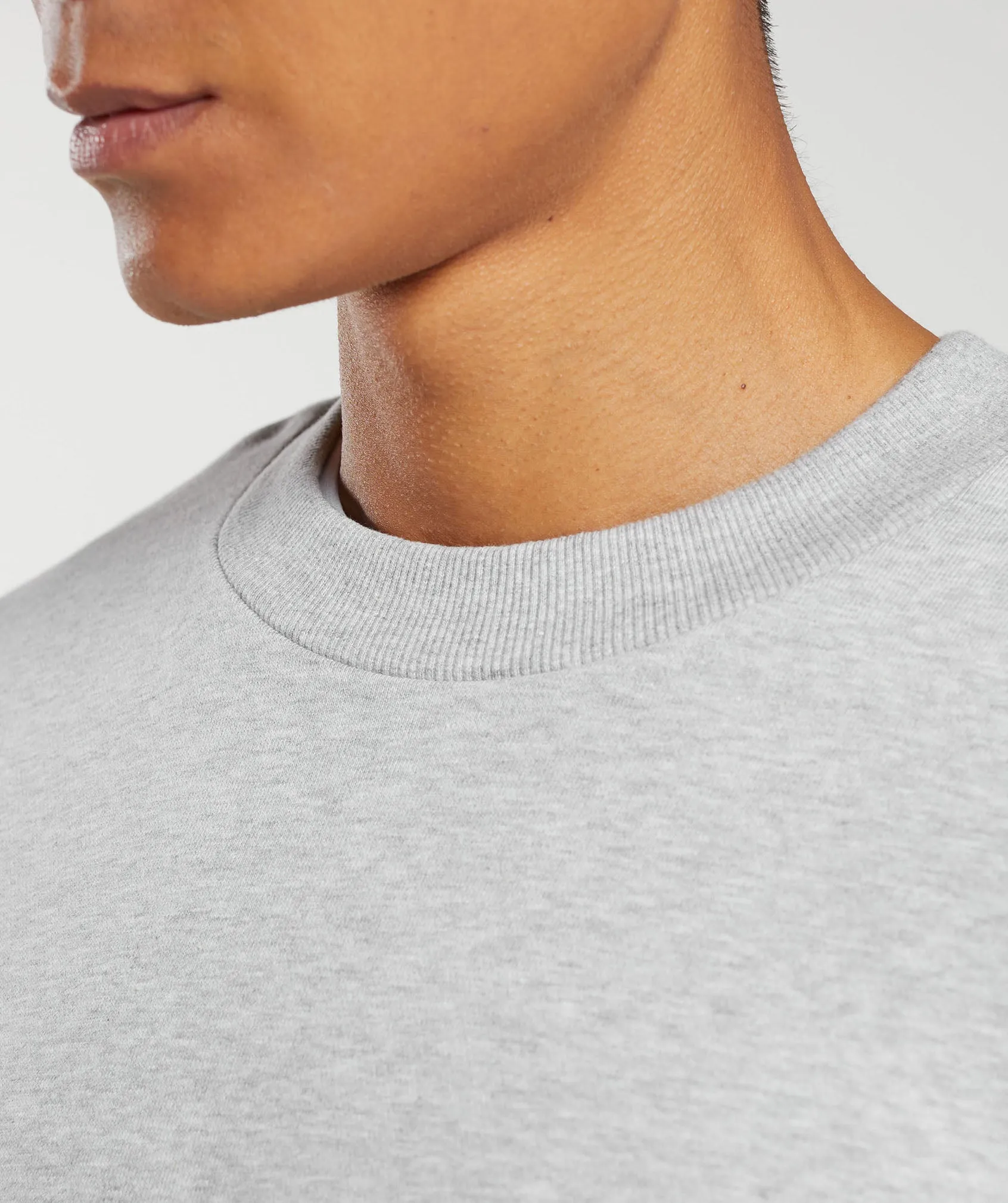 Gymshark Rest Day Essential Crew - Light Grey Core Marl