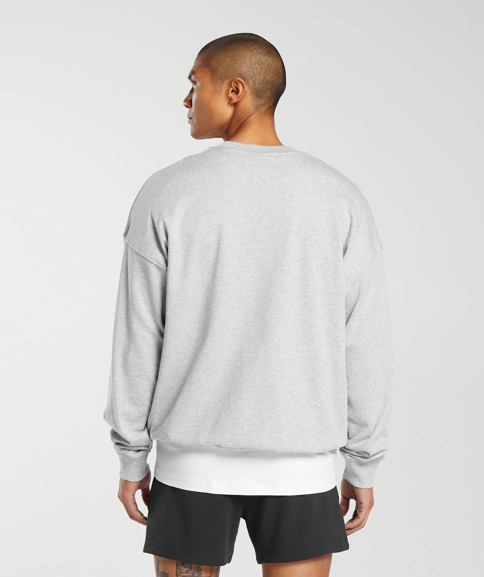 Gymshark Rest Day Essential Crew - Light Grey Core Marl