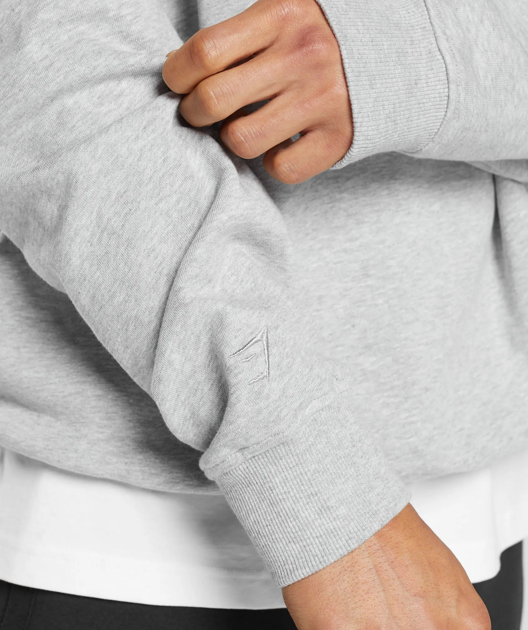 Gymshark Rest Day Essential Crew - Light Grey Core Marl