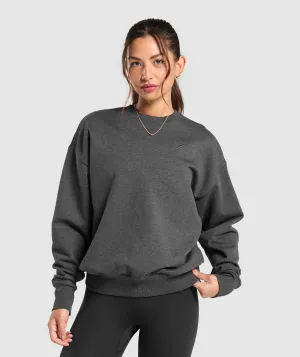 Gymshark Rest Day Sweats Crew - Black Core Marl