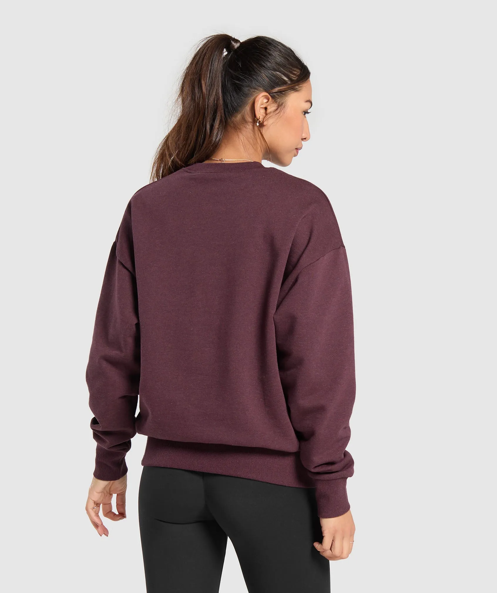 Gymshark Rest Day Sweats Crew - Deep Plum Marl