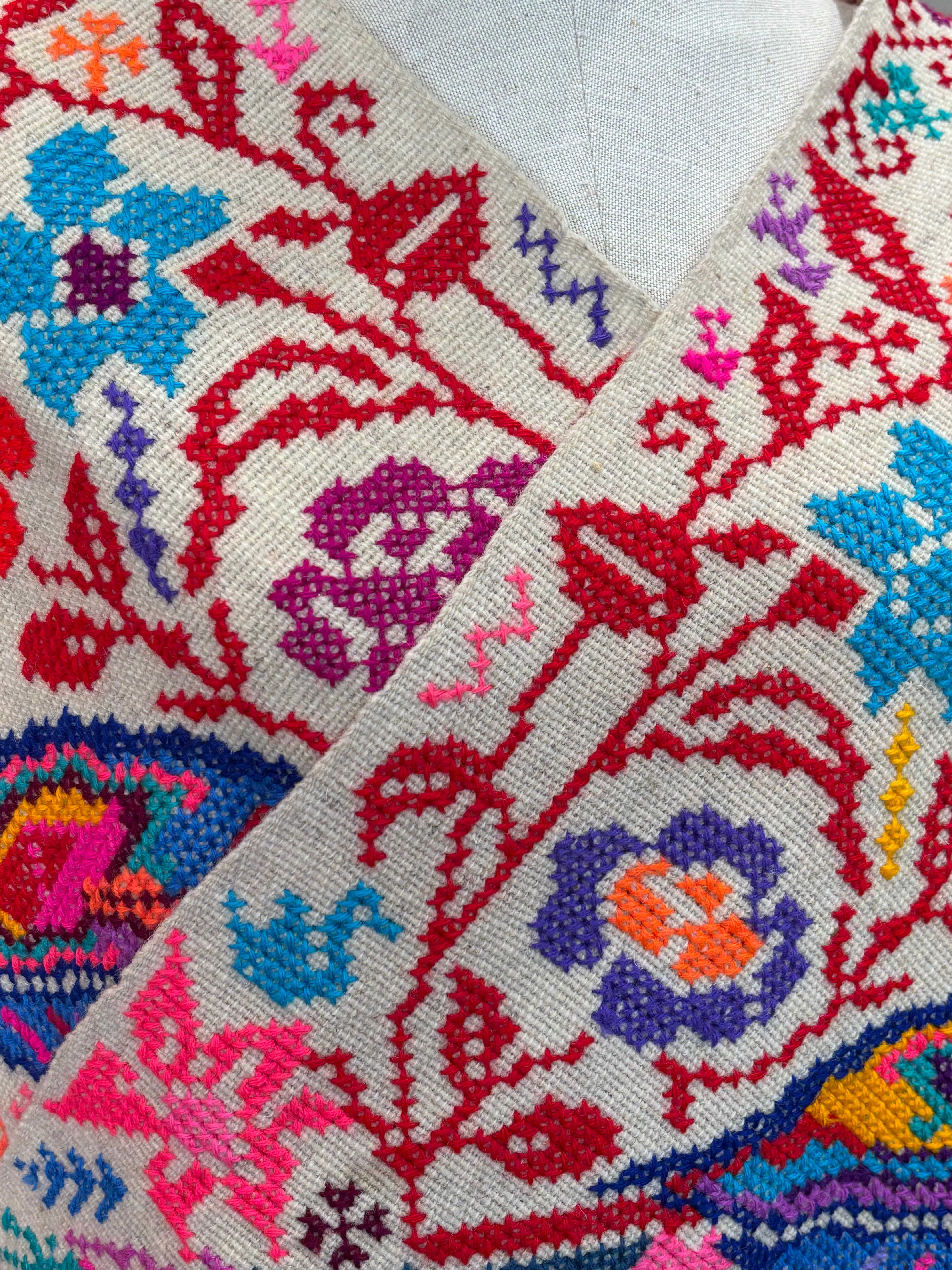 “Hueyapan" Hand-Embroidered Rebozos colorful