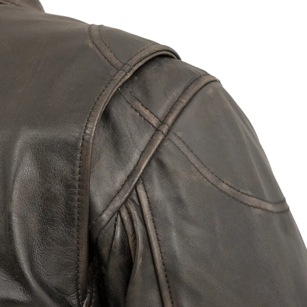 Indy Men's Motorcycle Leather Jacket - Antique Brown