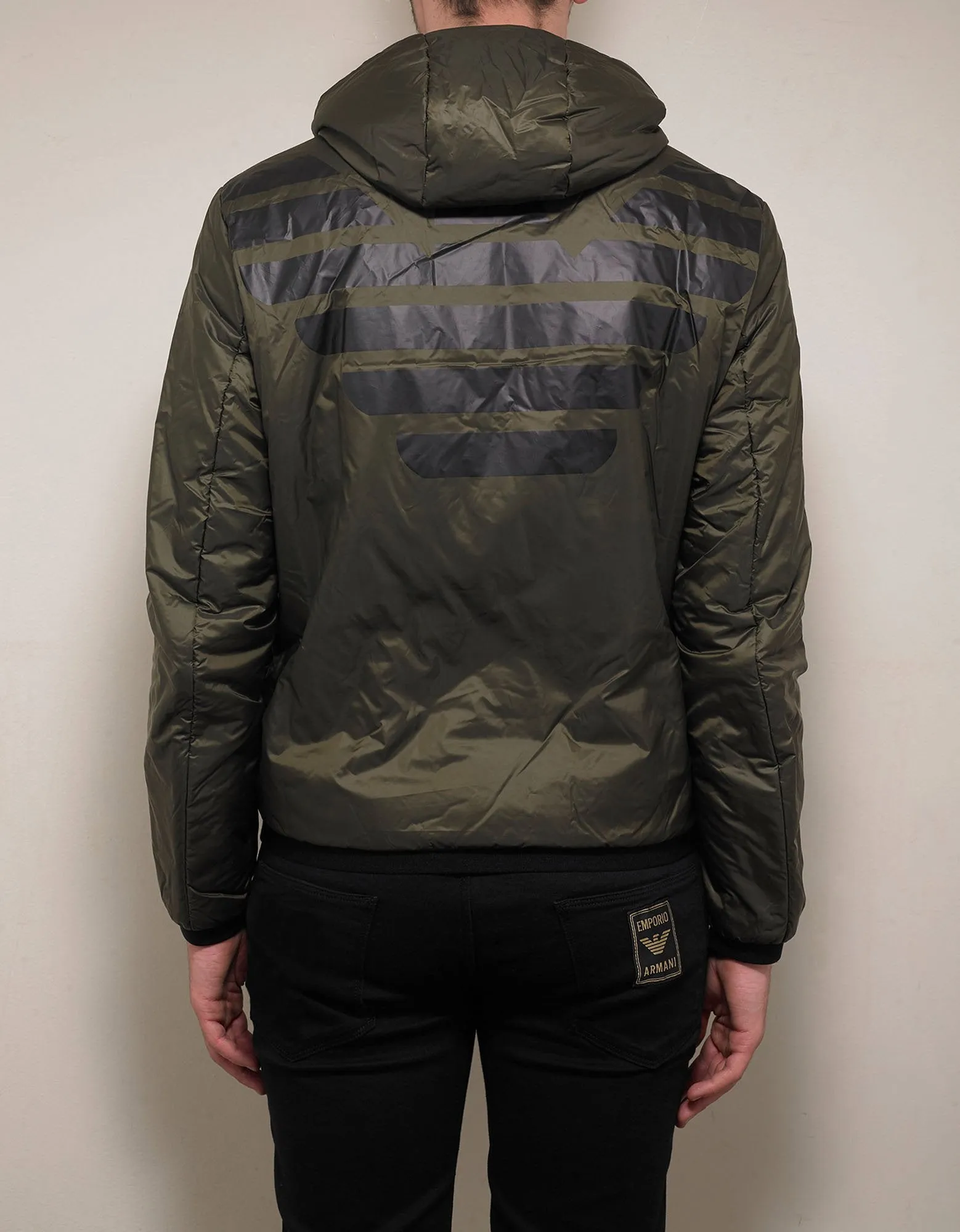 Khaki Eagle Logo Reversible Jacket