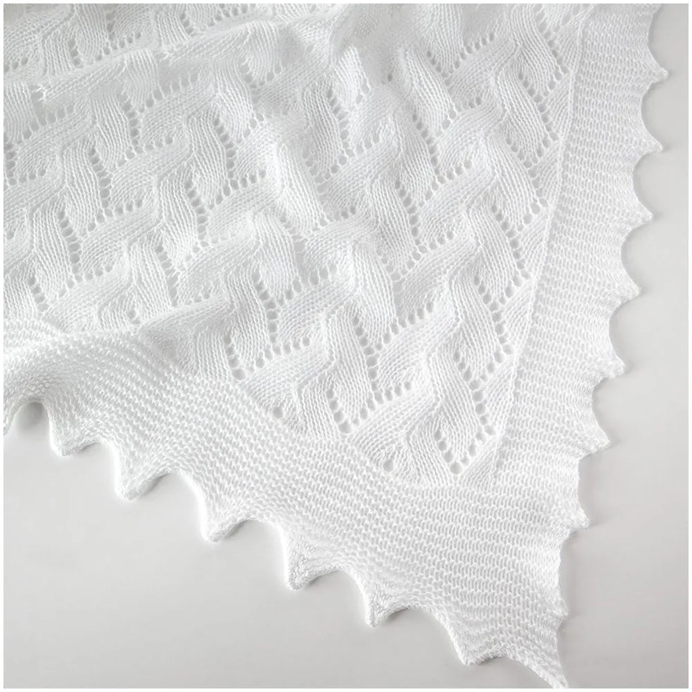 Lacy Cotton Baby Shawl