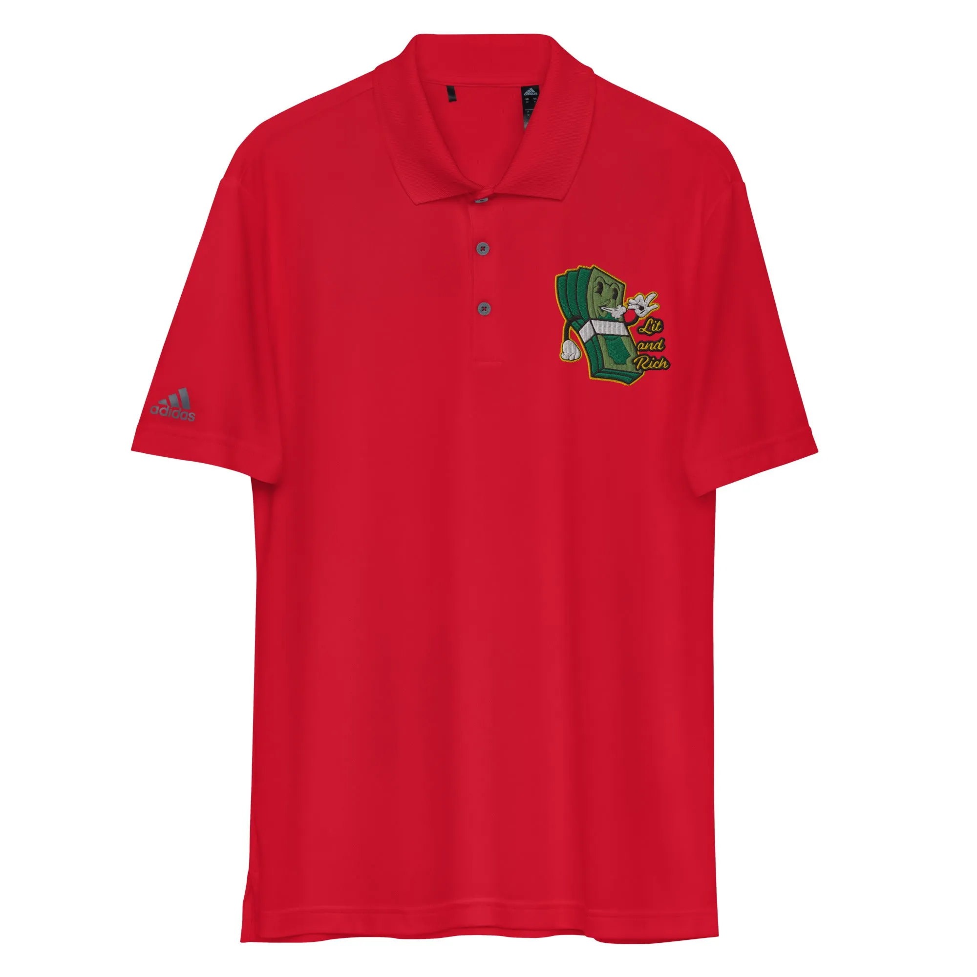 Lit and Rich Adidas x Chimera Collab performance polo shirt