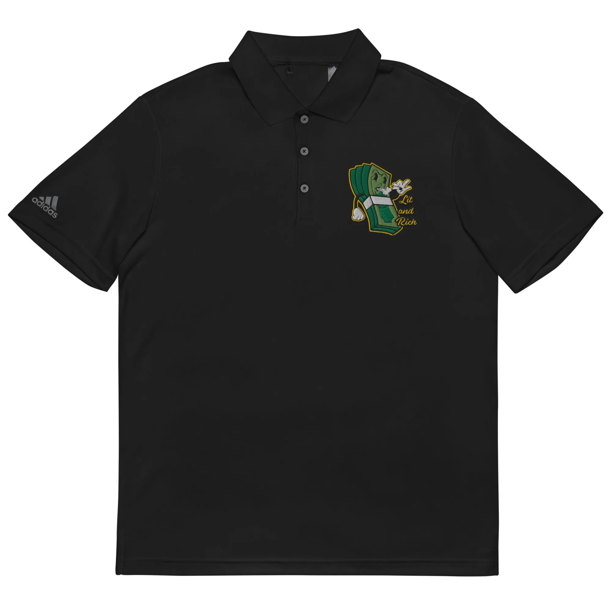 Lit and Rich Adidas x Chimera Collab performance polo shirt