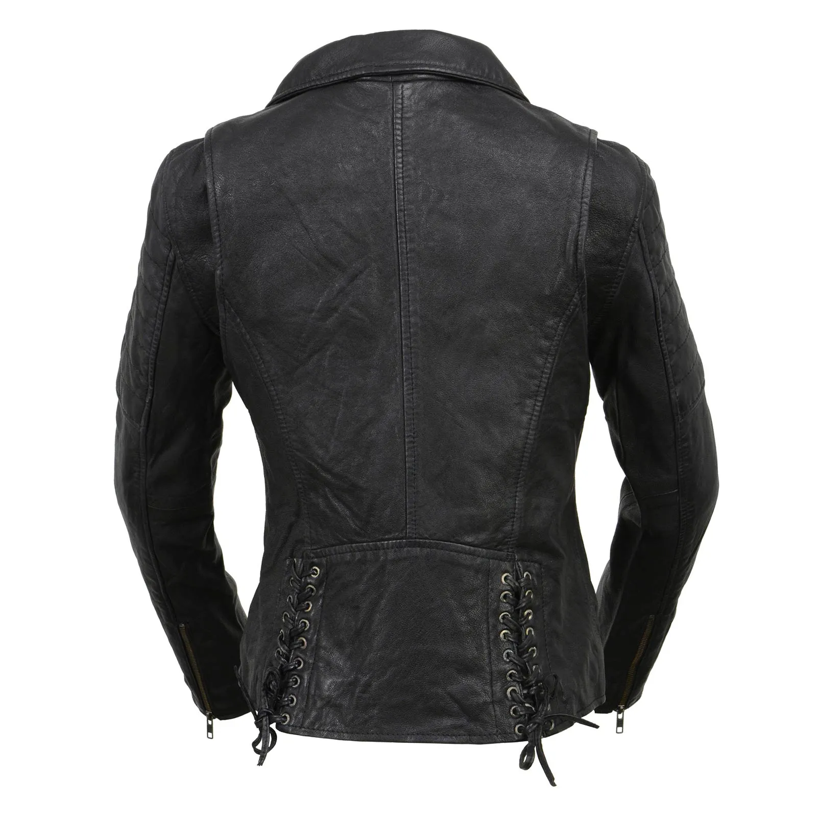 Milwaukee Leather Black Vintage Motorcycle Inspired Vegan Tan Fashion