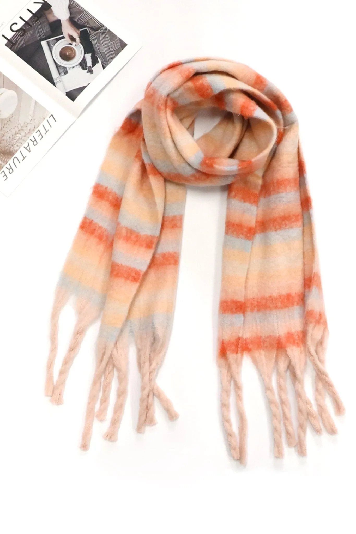 MS0323 Lily Multi Color Striped Scarf