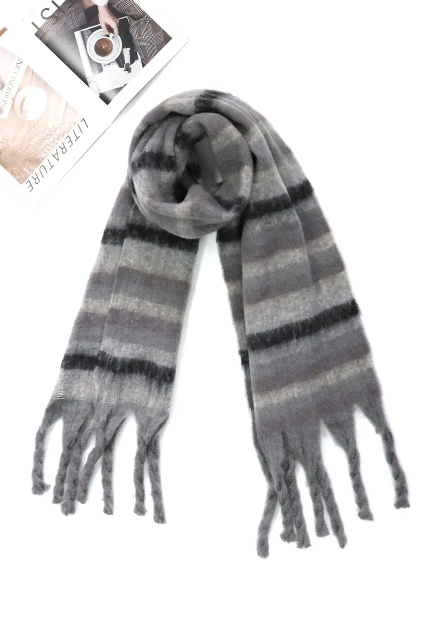 MS0323 Lily Multi Color Striped Scarf