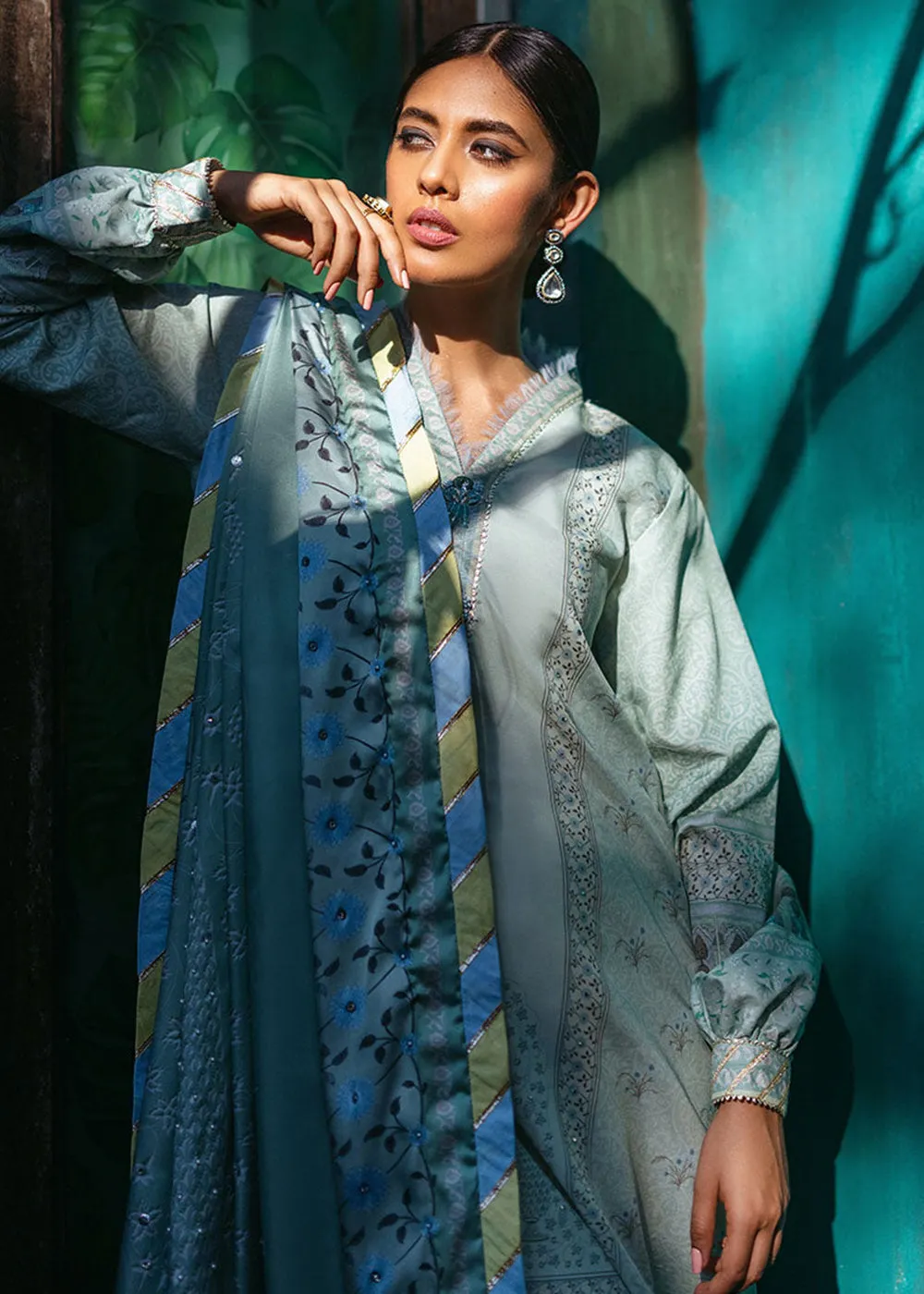 Nirvana Unstitched Silk Edit '24 by Mushq | Cerulean