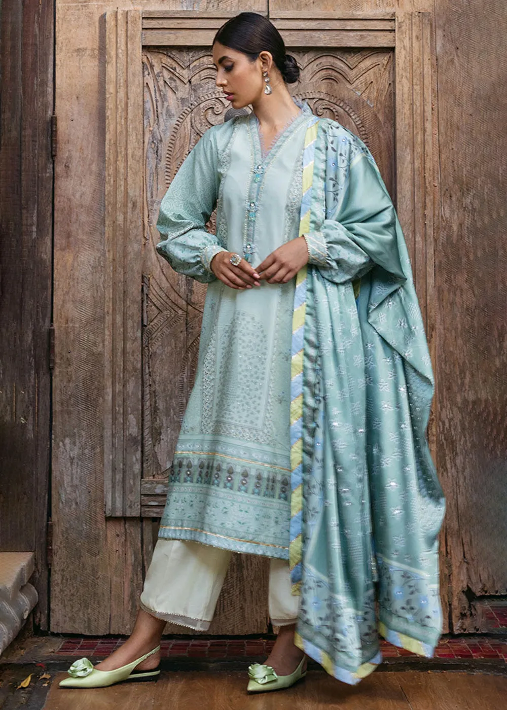 Nirvana Unstitched Silk Edit '24 by Mushq | Cerulean